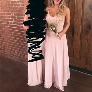 Blush bridesmaid dress